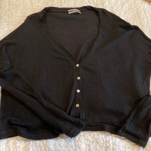 Urban Outfitters Oversized Black Button Down Sweater